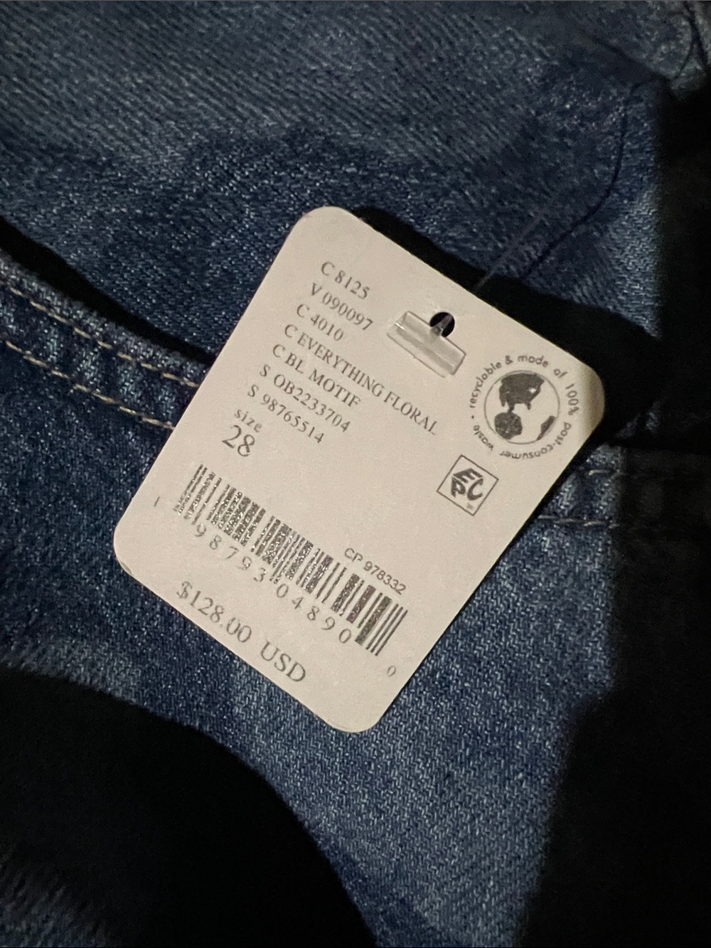 Free People Montana Printed Denim Shorts - Picture 6 of 7